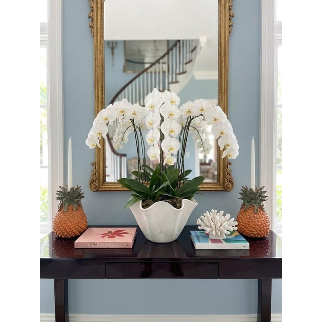 Pair of Vintage Italian Mid-Century Ceramic Pineapple Candleholders For Sale - Image 9 of 9