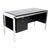 Pace Collection Mid Century Italian Modern Thick Black Marble Granite Top Desk For Sale