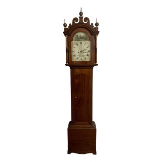Antique George III Mahogany Arch Dial Longcase Clock, 1800 For Sale