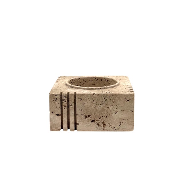 1960s Travertine Cubic Vide Poche / Ashtray, Cerri Nestore, Italy, 1970s For Sale - Image 5 of 10