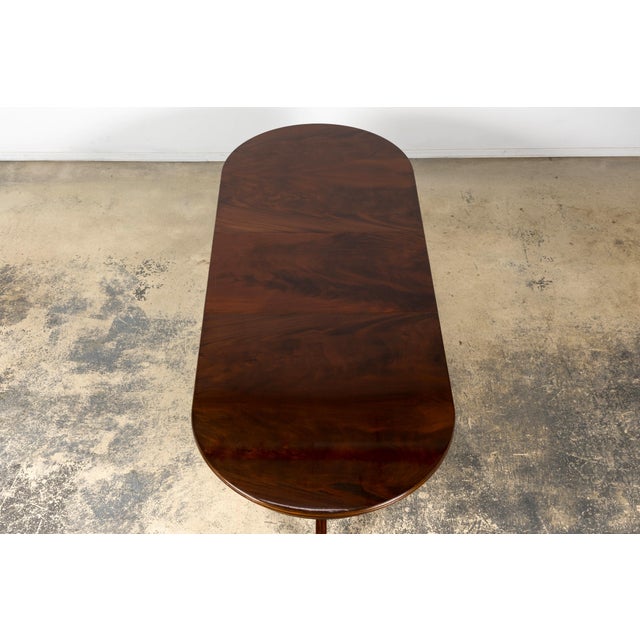Mid-Century English Georgian Style Mahogany Double Pedestal Extendable Dining Table For Sale - Image 14 of 17