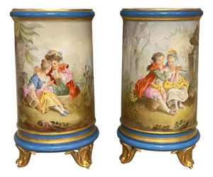 Late 19th Century Pair of French Sèvres Style Porcelain Vases.