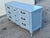 Wood 1970s French Provincial Blue Gray Lacquered Dresser of Twelve Drawers For Sale - Image 7 of 11