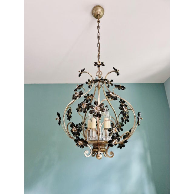 Silver Vintage Italian Chandelier by Banci Firenze, 1970s For Sale - Image 8 of 16