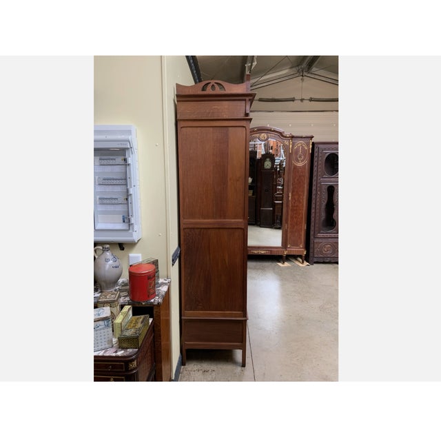 Wood Antique Art Nouveau Wardrobe, 1910 For Sale - Image 7 of 11