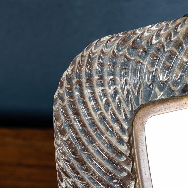 Goldenrod Italian Venetian Glass Photograph Frame attributed to Paolo Venini for Venini, 1950s For Sale - Image 8 of 13