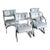 Postmodern Gray and Charcoal Cantilever Dining Arm Chairs For Sale