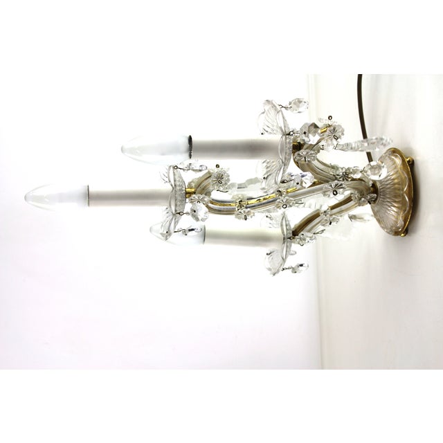 Baroque Lead Crystal Table Lamps, 1960s, Set of 2 For Sale - Image 3 of 6