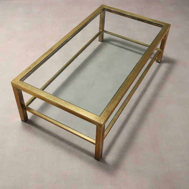 Vintage Glass Coffee Table, 1970s For Sale - Image 5 of 9