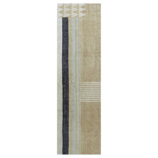 Luxurious Art Deco Style Hand-Knotted Silk & Wool Runner by Doris Leslie Blau For Sale