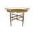 Vintage Brass Faux Bamboo Oval Tray / Drinks / Side / Accent Table With Folding Stand, in the Manner of Maison Baguès For Sale In Dallas - Image 6 of 10