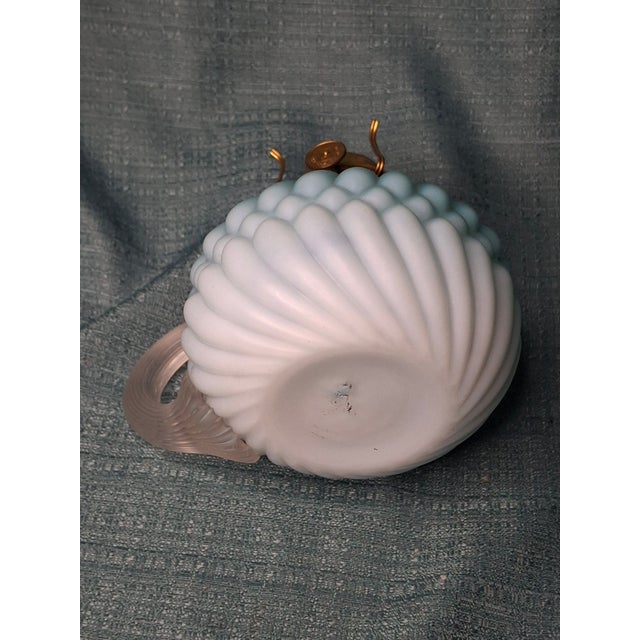Rare Antique Blue Satin Glass Oil Kerosene Finger Lamp Hand-Blown Uv Reactive For Sale - Image 17 of 18