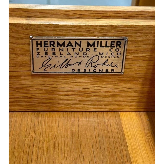 Herman Miller Gilbert Rohde for Herman Miller Modern Upholstered Chest 4140 - Art Deco Style For Sale - Image 4 of 9