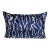 Velvet Silk Lumbar Pillow Cover With Ikat Design For Sale