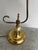 1970s Brass Tulip Style Lamp With Glass Shade For Sale - Image 4 of 12