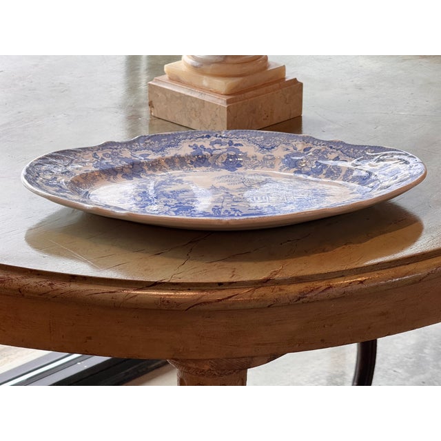 19th Century Blue and White Platter For Sale - Image 9 of 9