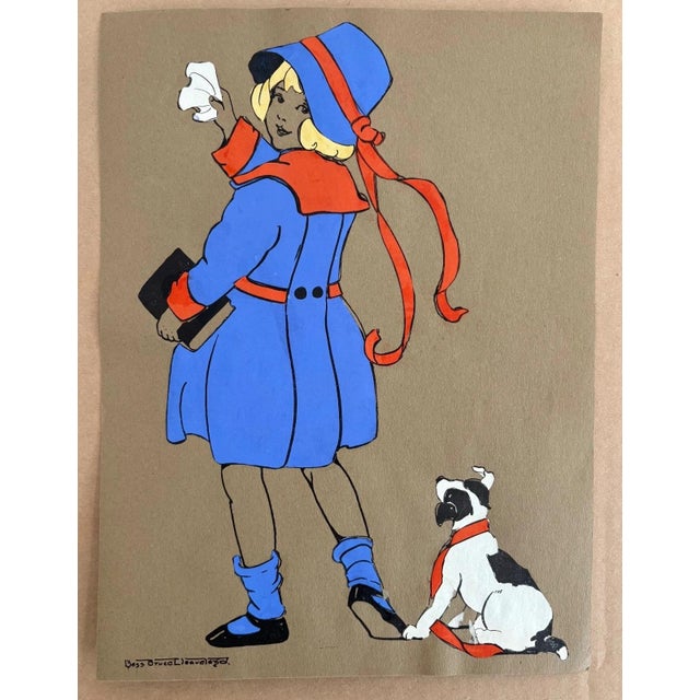 Up for sale is this charming and unique handmade collage, originally from a 1923 series of prints published by Ideal...