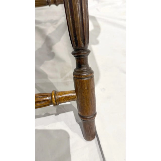1930s English Oak Butler’s Tray Table With Turned Folding Base For Sale - Image 10 of 11
