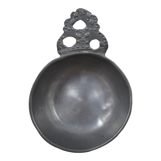 Antique 18th Century Childs Pewter Porringer Cup Bowl Porridge Dish For Sale