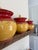 French 1980s Set of Three Hand Painted Ceramic Canisters For Sale - Image 3 of 4