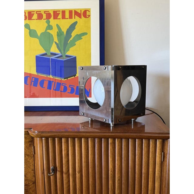 Space Age Cubic Table Lamp, Italy, 1970s For Sale - Image 6 of 14