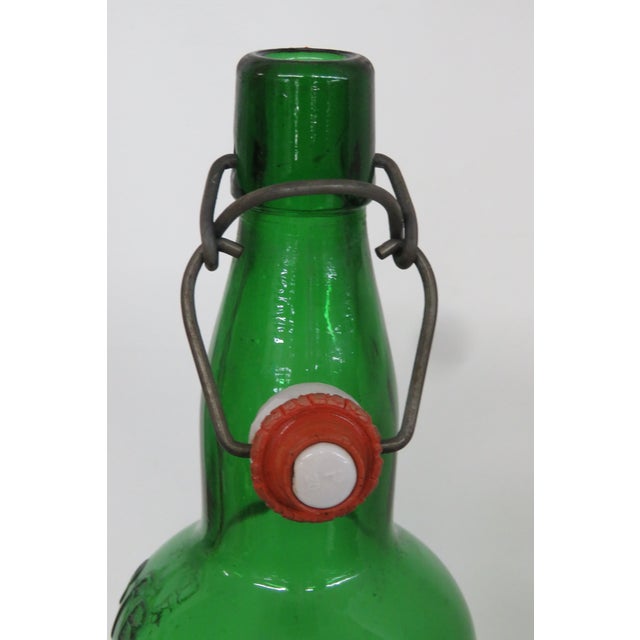 Brennspiritbus Green Glass Bottle German Spirits With Swing Top Closure 4716b For Sale - Image 4 of 14