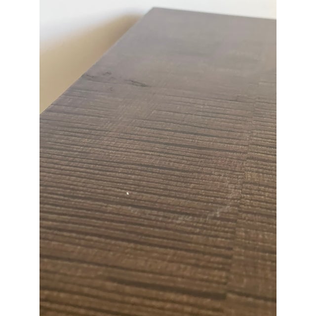 Modern Theodore Alexander Metallic Signature Side Table Gold Leaf Platinum Sycamore Bunching For Sale - Image 3 of 12