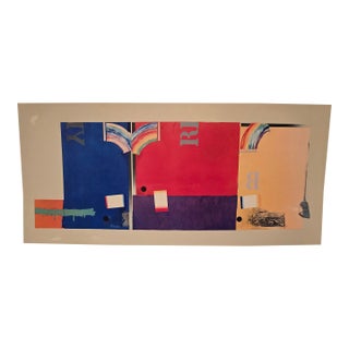 Vintage Mid Century Modern Jasper Johns Print For Sale
