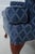 Broyhill Roll Arm Blue Upholstered Wing Chair For Sale - Image 14 of 18