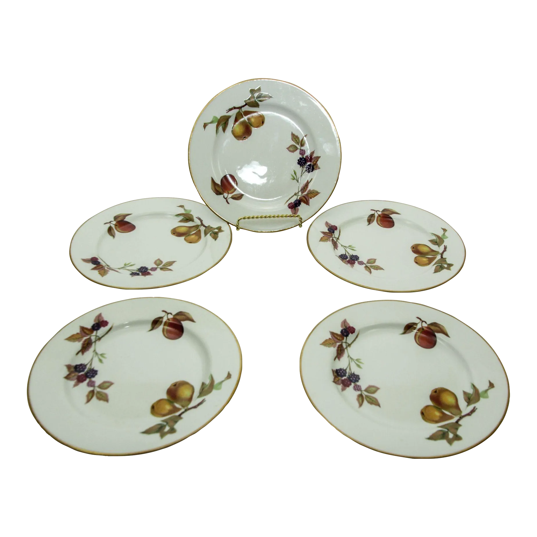 ６枚セット Worcester Evesham 桃の絵柄皿 Amazon.com | Royal Worcester Evesham Gold Dinnerware Set | 16