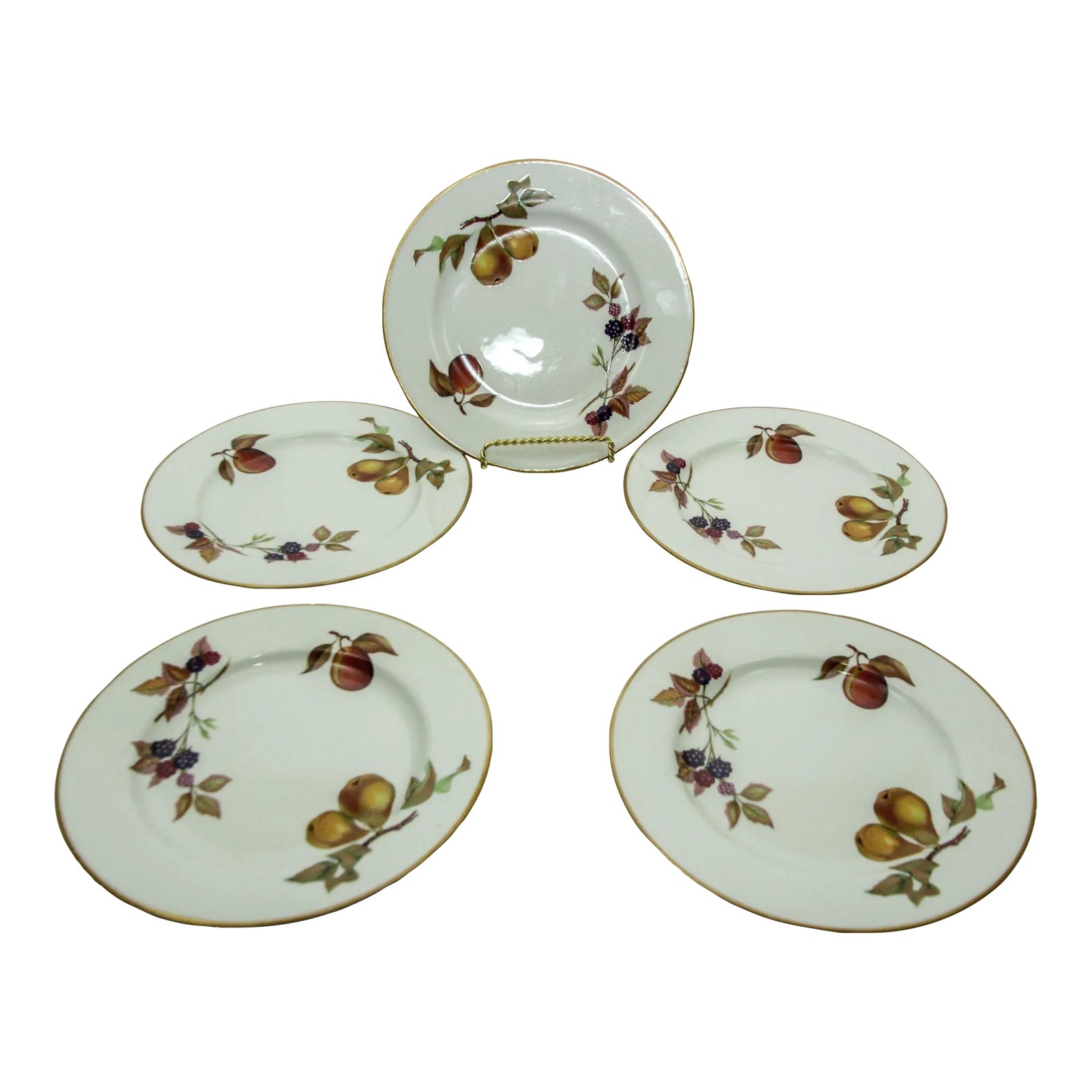 ロイヤルウースター　evesham 大型プレート６枚セット Set of 5 Royal Worcester Evesham Vale Salad Plates