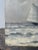 Vintage Steely Seascape Painting on Board, Signed by the Artist, Circa Mid-20th Century For Sale - Image 12 of 14