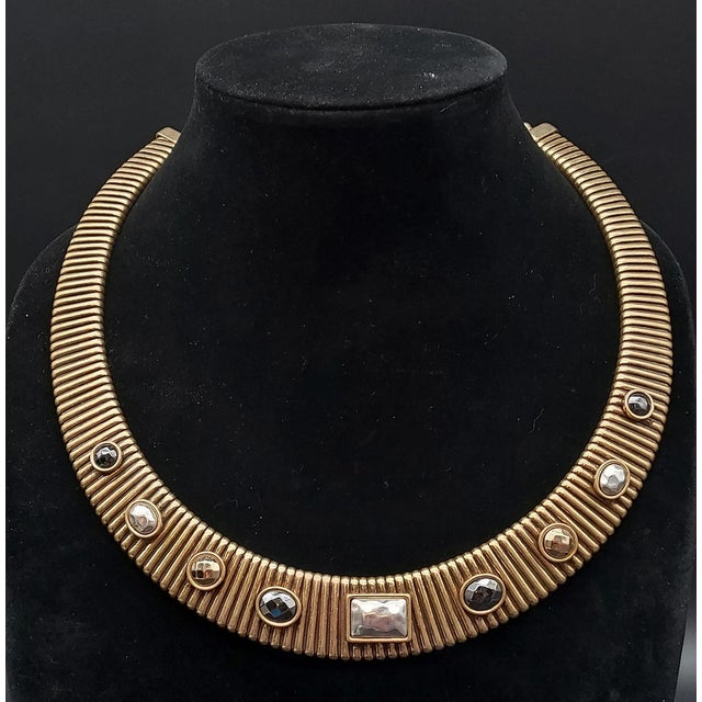 Metal 1980s Chico Beaded Collar Necklace For Sale - Image 7 of 11