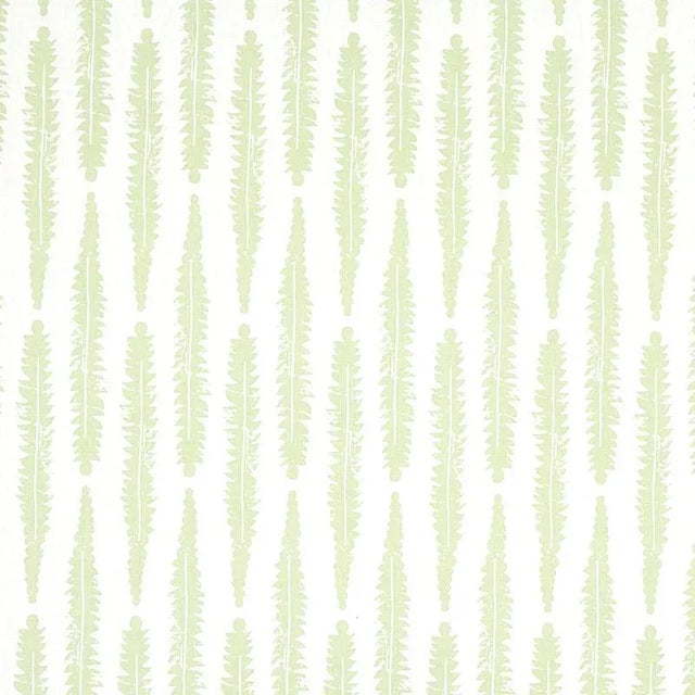 Schumacher X Molly Mahon Fern Fabric in Sage For Sale