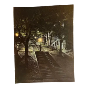 1952 Paris Steps at Night Photo