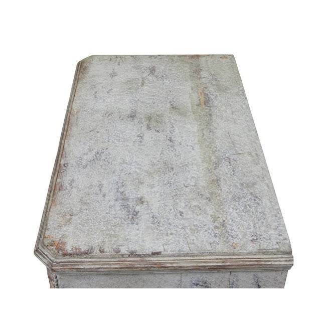 Gray Antique Swedish Hand Painted Chest of Drawers, 1870, Set of 2 For Sale - Image 8 of 11