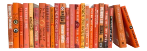 Decorative Books - Citrus Dust Jacket Books - Orange Books By The Foot