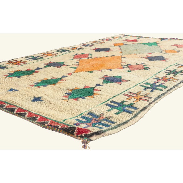 22072 Vintage Azilal Moroccan Rug, 05'02 x 08'09. The Sacred Lineage: A Vintage Azilal Moroccan Masterpiece of Tribal...