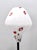 Black Vintage Floor Lamp with Encased Glass Shade with Red Geometrical Motifs, Italy, 1950s For Sale - Image 8 of 15