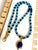 Artisan Handcrafted Lapis Lazuli Pendant Necklace in Blue Chalcedony and Golden Hematite For Sale In New York - Image 6 of 15