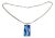 Camille Faure School Limoges France Necklace with Blue Enamel Pendant For Sale