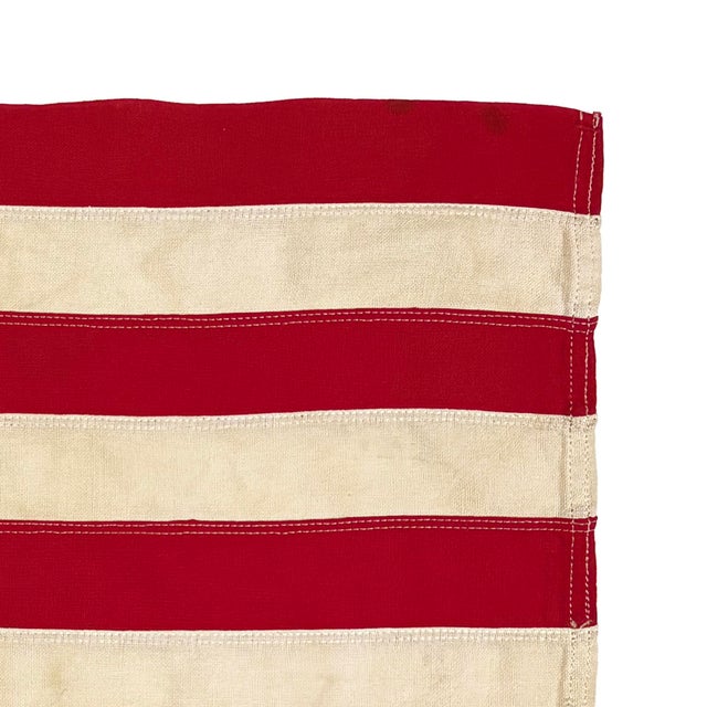 Mid 20th Century Small Vintage Cotton Sewn American Yacht Ensign Flag For Sale - Image 5 of 6