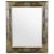 Art Deco Traditional Embossed Metallic Painted Gold Finish Accent Mirror For Sale - Image 3 of 3