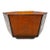 Vintage Art Deco Amber “Kingfisher” Glass Bowl by Sherdley, England, Circa 1930s For Sale