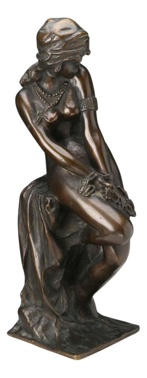 Slave Bronze Sculpture in the style of Giacomo Ginotti