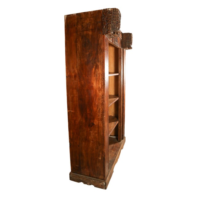 Indian Teak Doorframe Now Bookcase, 19th Century With Later Elements For Sale - Image 10 of 18