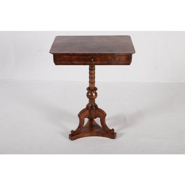 Antique Sewing Table in Walnut, 1830 For Sale - Image 9 of 18