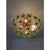 Glass 1980s Flush Mount Vintage Green Crystals Chandelier Lighting For Sale - Image 7 of 11