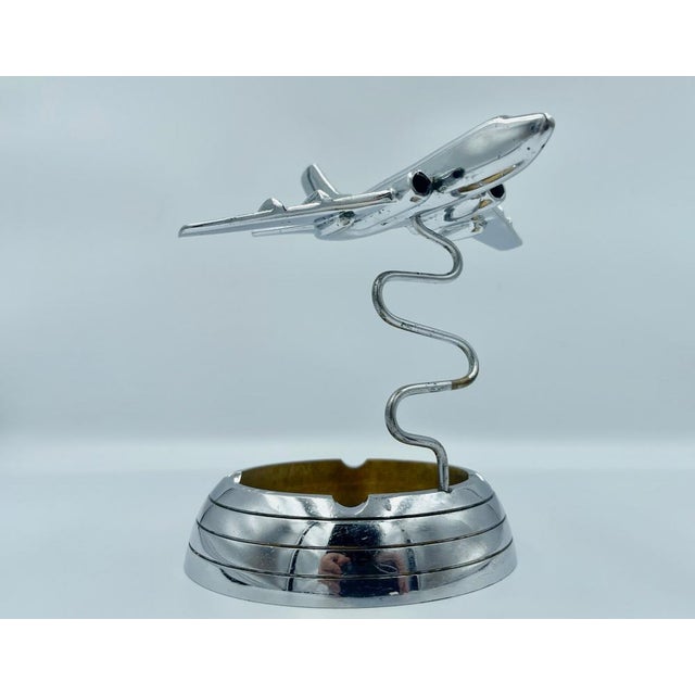 Polish Model TU124 Desk Plane with Ashtray in Chromed Brass, 1950s For Sale - Image 4 of 16