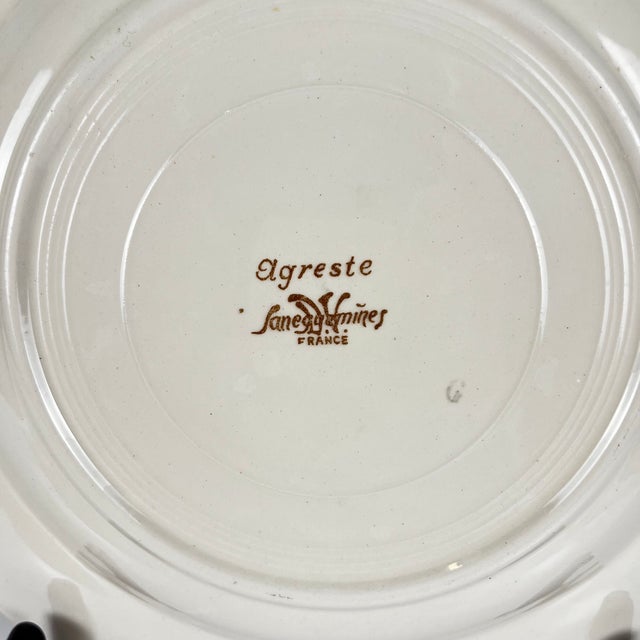 20th Century Agreste Dinner Plates from Sarreguemines, 1970s, Set of 6 For Sale - Image 6 of 13